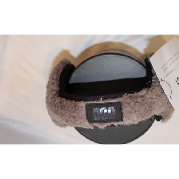 UGG MEN'S WOMEN'S SHEARLING EAR MUFFS GRAY OSFA NIB - Picture 3 of 4
